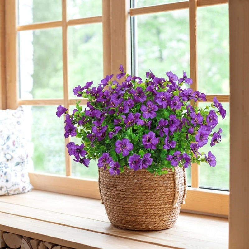 Artificial Flowers Eucalyptus Violet Home Porch