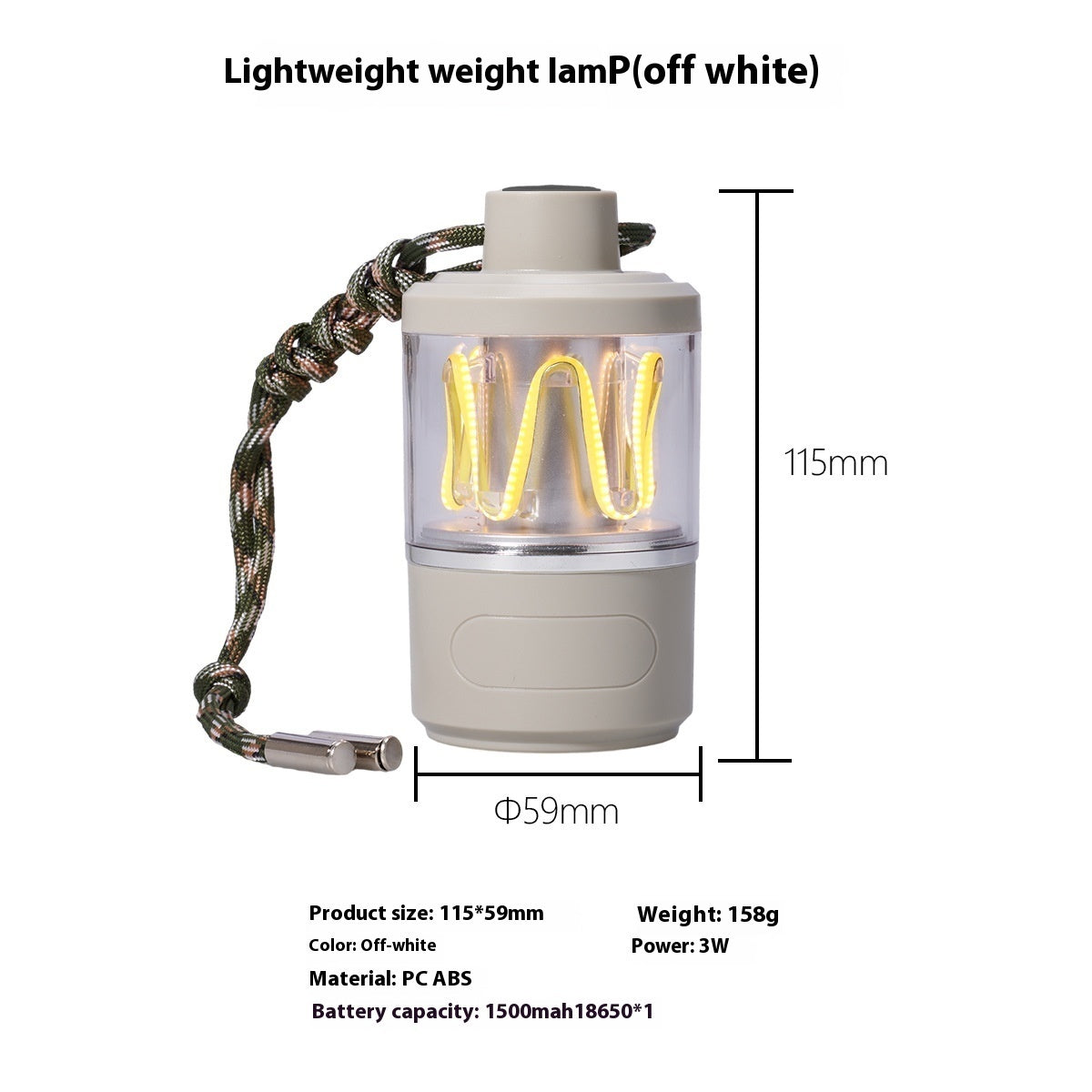 Outdoor Camping Lightweight Weight Lamp Decorative Atmosphere Table Lamp