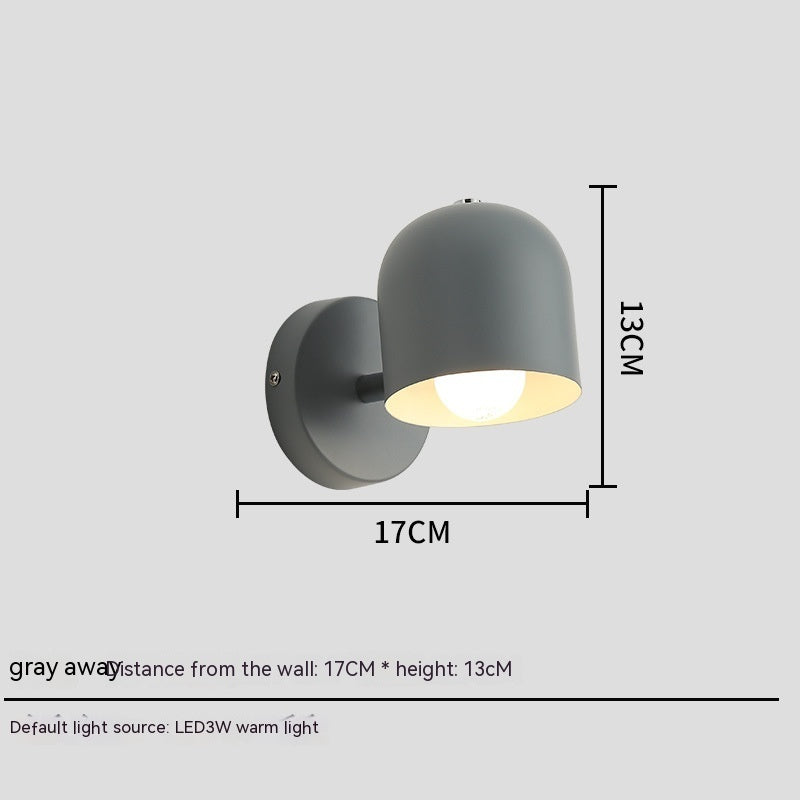 Bedside Wall Lamp Bedroom Simple Balcony Macaron