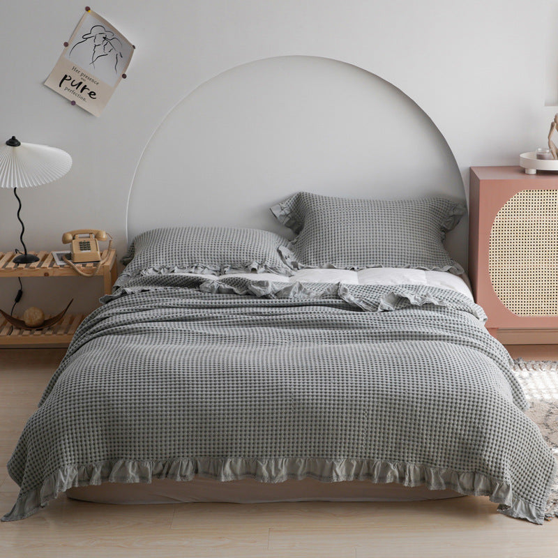 Japan Waffle Plaid Blankets
