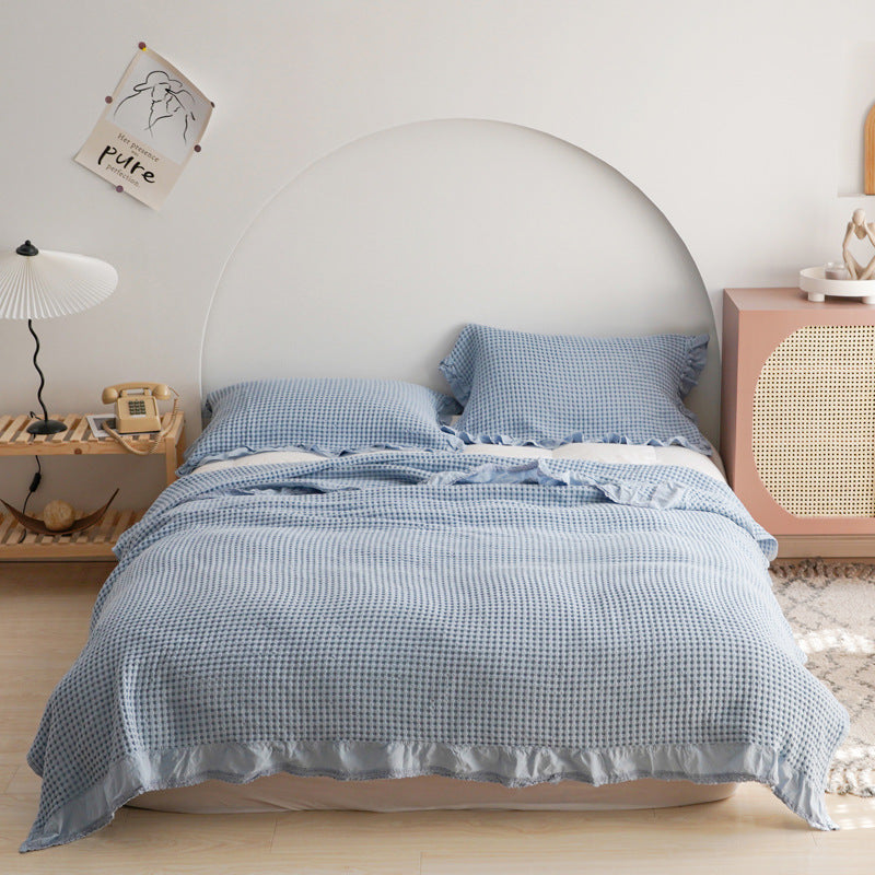 Japan Waffle Plaid Blankets
