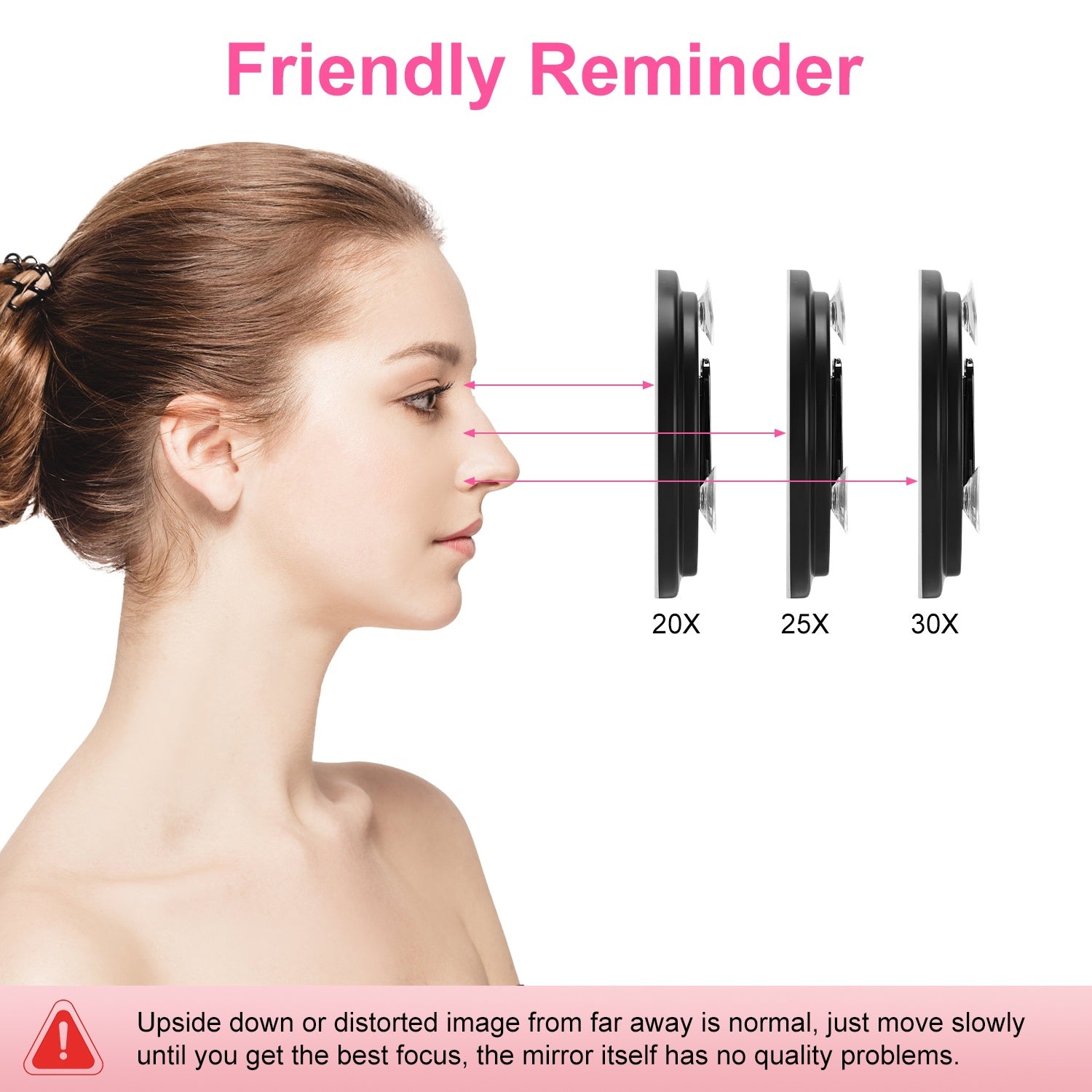 1Pc 30X Travel Magnifying Makeup Mirror