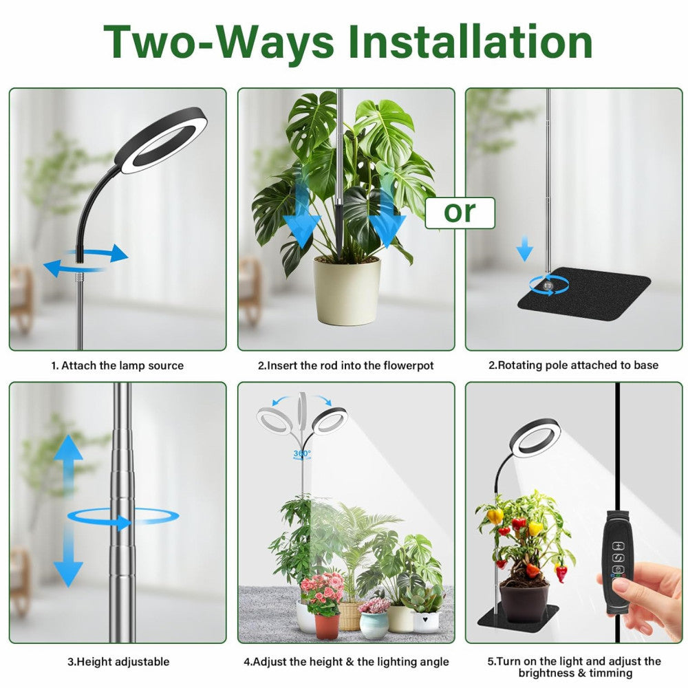 Indoor Plant Floor Growing Lamp Full Spectrum Plant Lamp