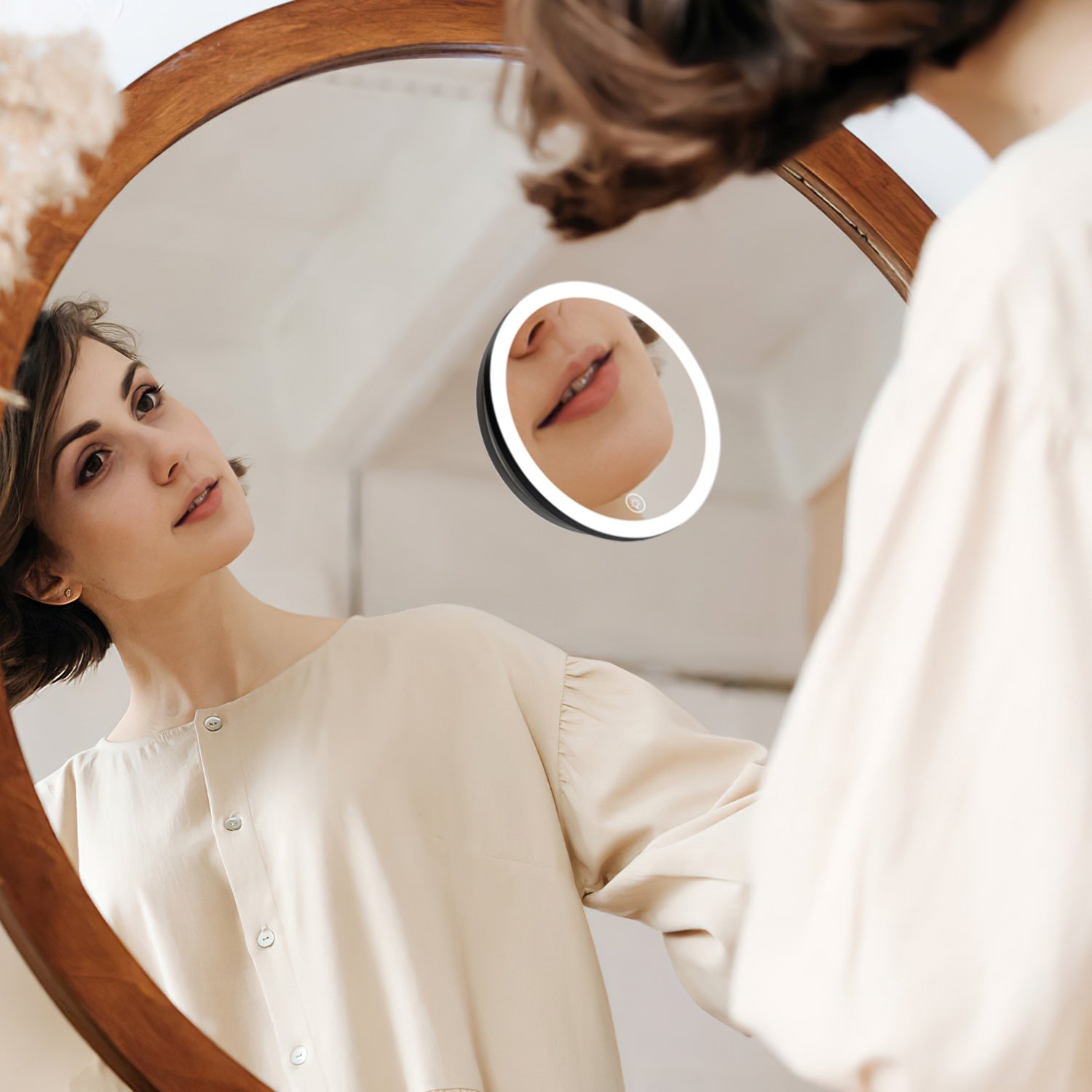 1Pc 30X Travel Magnifying Makeup Mirror
