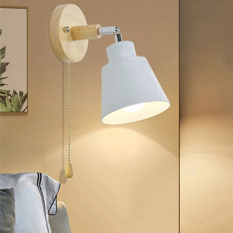 Modern Minimalist Bedroom Log Bedside Lamp