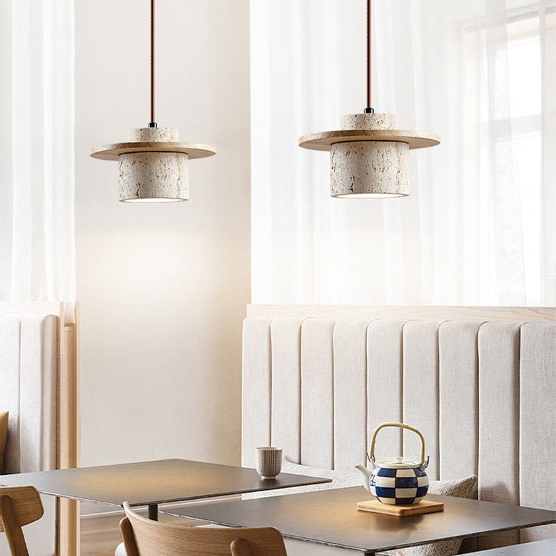 Cream Cave Stone Lamp