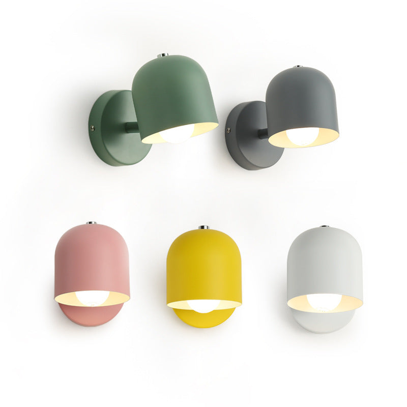 Bedside Wall Lamp Bedroom Simple Balcony Macaron