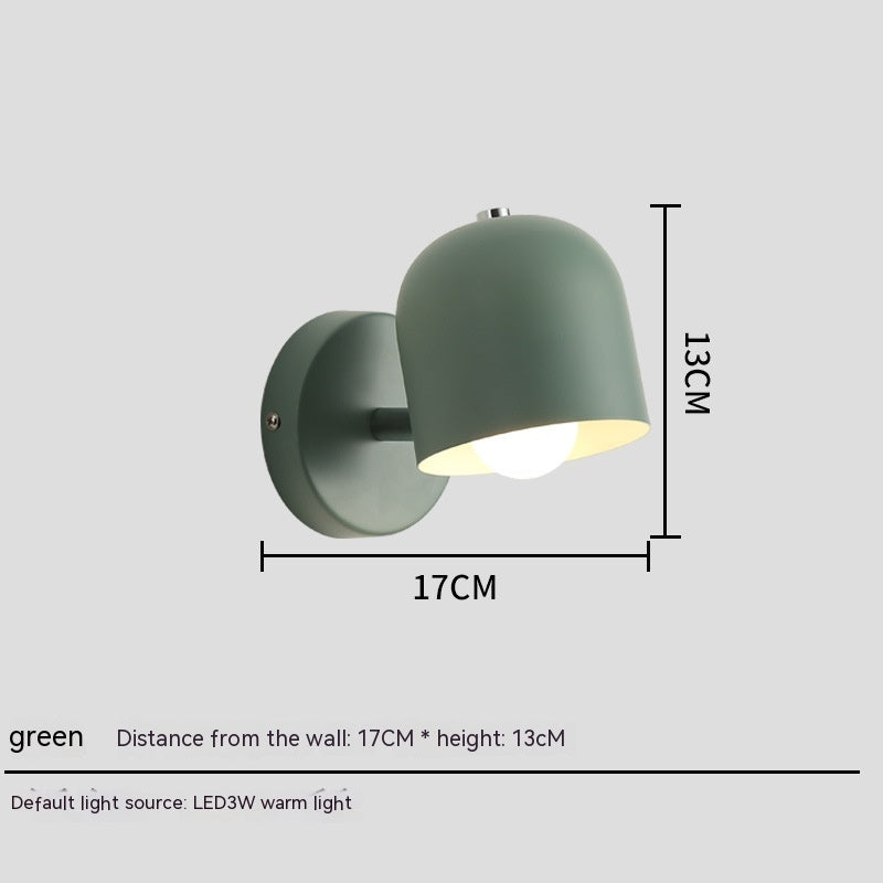 Bedside Wall Lamp Bedroom Simple Balcony Macaron