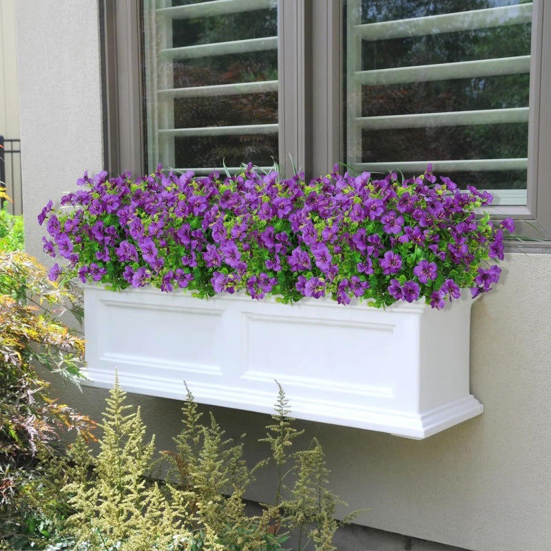 Artificial Flowers Eucalyptus Violet Home Porch