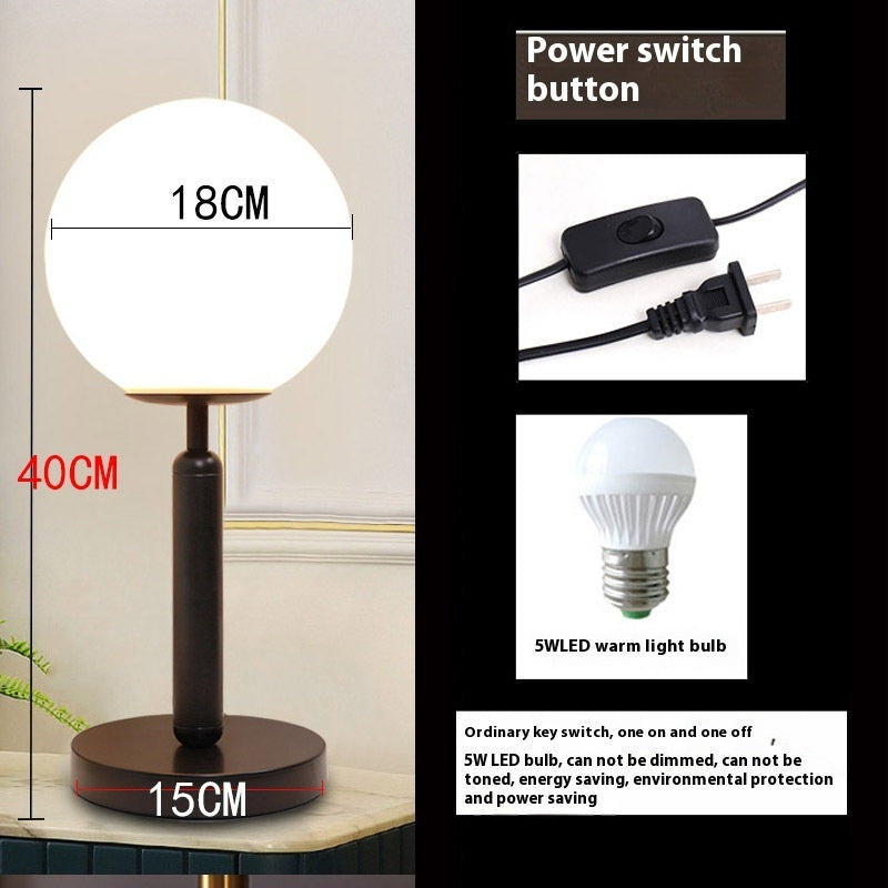 Minimally Designed Glass Touch Bedside Lamp