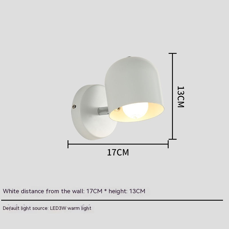 Bedside Wall Lamp Bedroom Simple Balcony Macaron