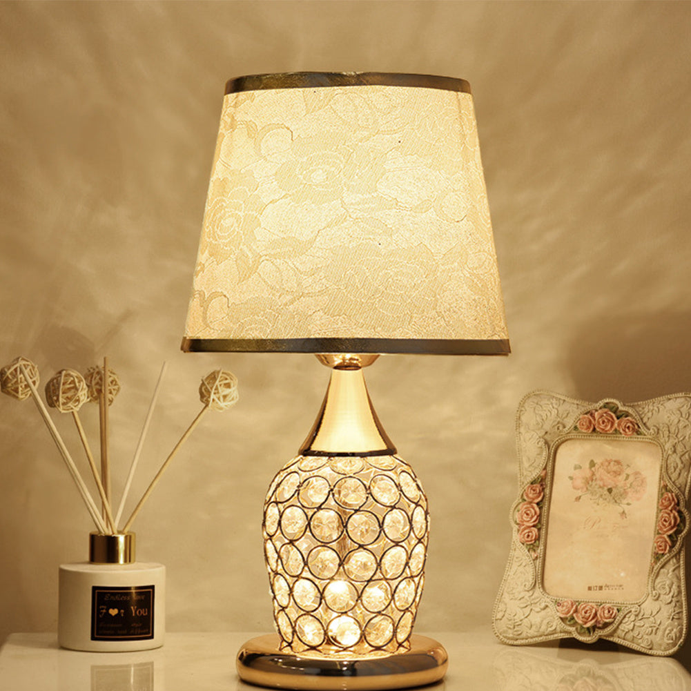 Modern Bedroom Warm Crystal Table Lamp Ins