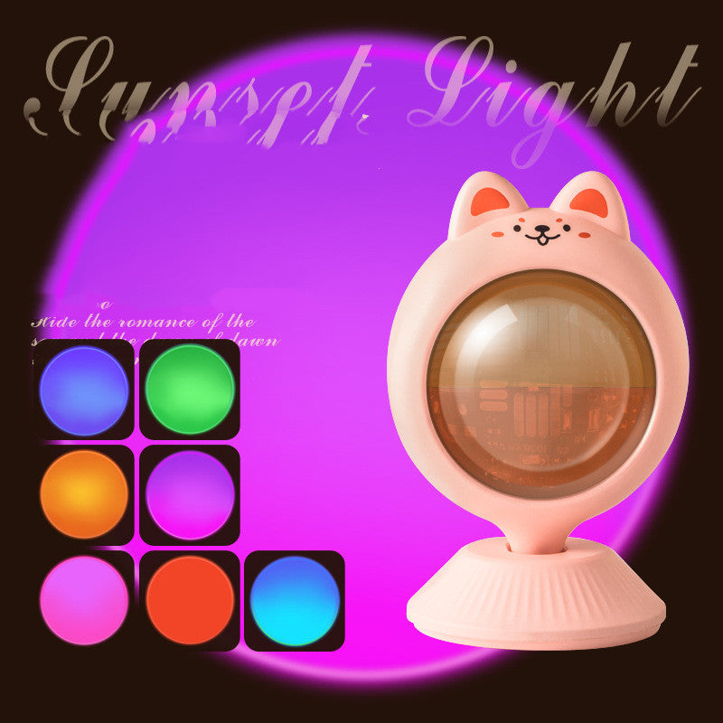 Rainbow Background Projection Small Night Light
