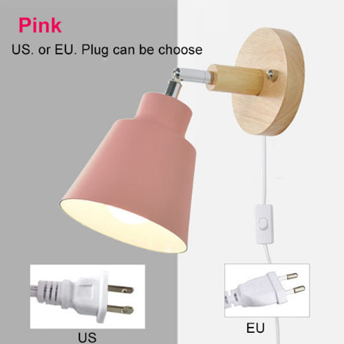 Modern Minimalist Bedroom Log Bedside Lamp